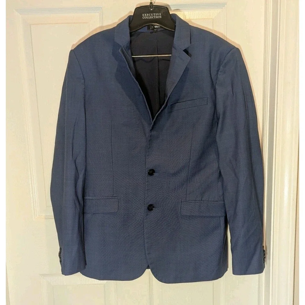 Modern Business Express Performance Slim Sport Coat 38R Blue Stretch Blazer
